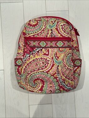 Quilted Vera Bradley Paisley Pink Multi Women's Backpack